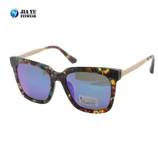 High Quality Square Custom Logo Polarized Summer Acetate Sunglasses